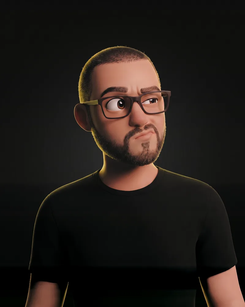 Danny als animierte 3D-Figur mit skeptischem Blick